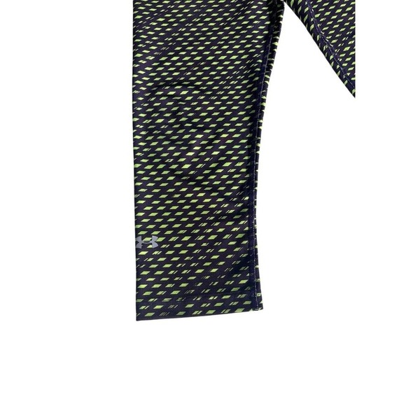 Under Armour HeatGear Compression Leggings Womens Medium Black Green Excellent - Picture 6 of 7